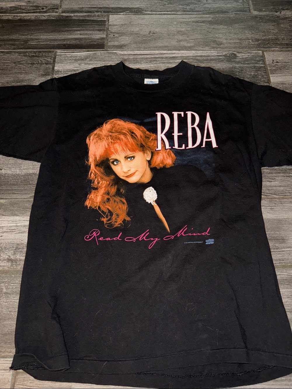 Reba Read My Mind Black concert vintage 90s xl Graphic Tour T-Shirt